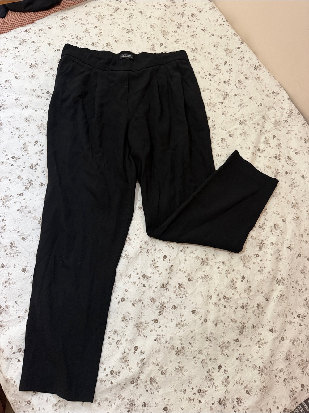 Babaton Black Straight-Leg Tailored Pants